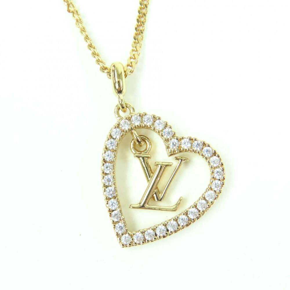 LOUIS VUITTON Gold Heart Necklace - Picture 1 of 9